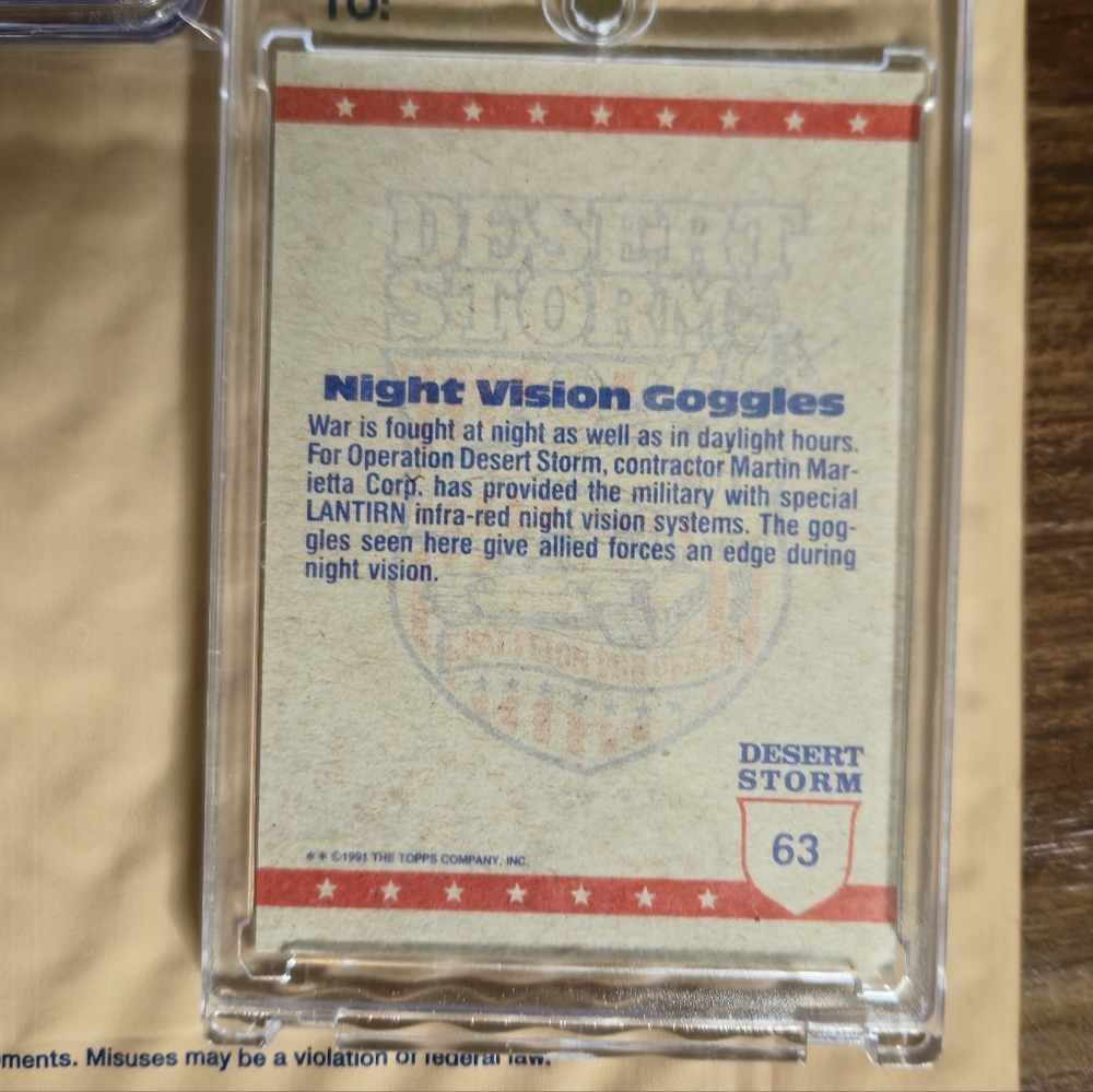 7 Topps 1991 Desert Storm War Cards Including Graded Card - Picture 15 of 15